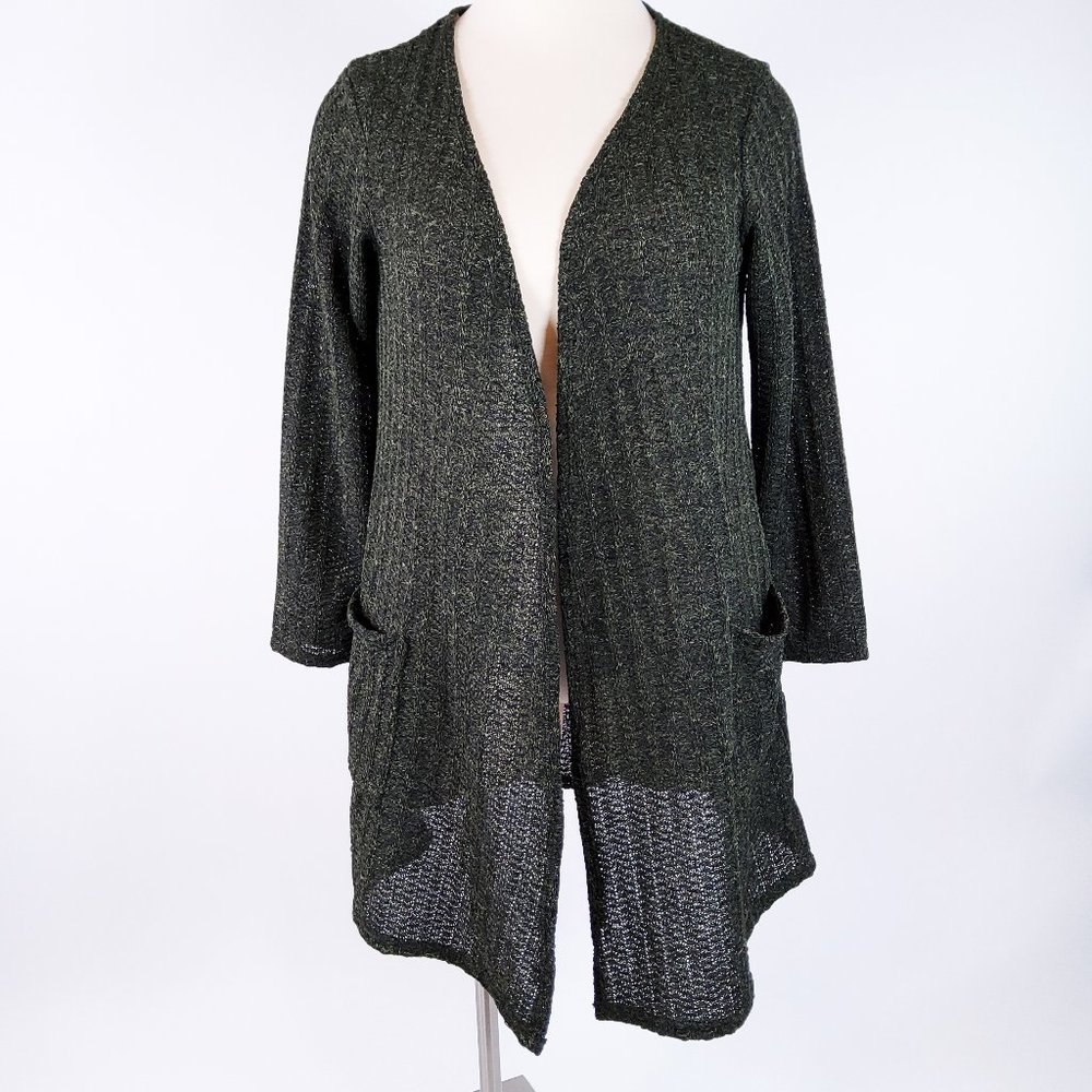 New Forgotten Grace Long Sleeve Duster Cardigan Olive Green Size 2X